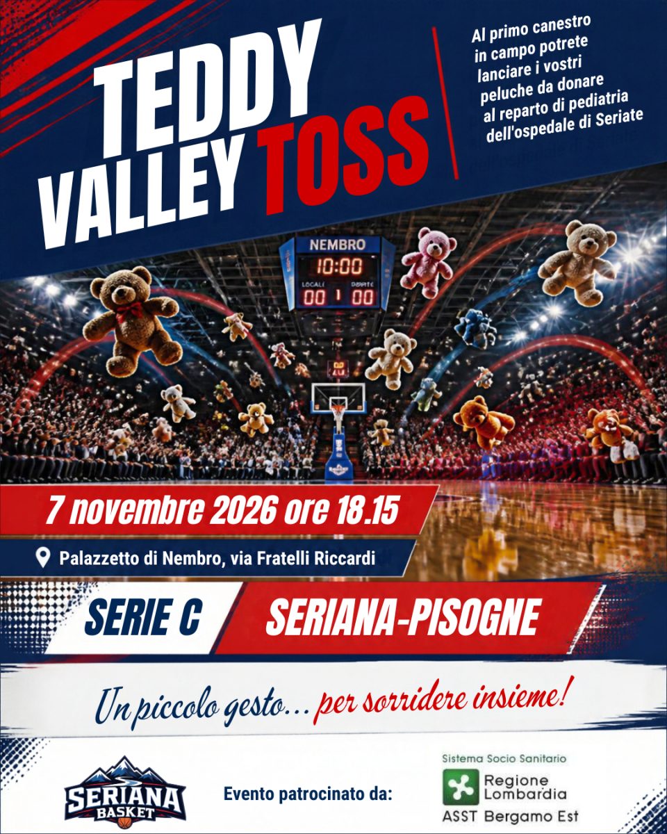 SABATO 7 NOVEMBRE IL LANCIO DI PELUCHE PER LA PEDIATRIA DI SERIATE!